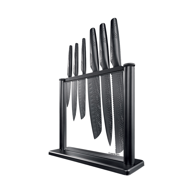 Bloc de couteaux 7 pièces Gozen BLACK SAMURAI iD3® - Cuisine::pro®