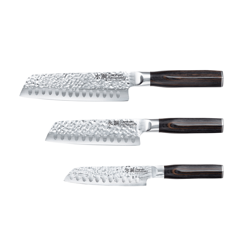 Ensemble de 3 couteaux Santoku Damashiro EMPEROR® - Cuisine::pro®