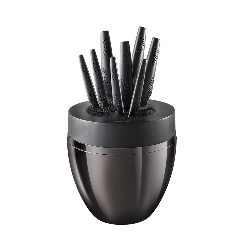 Bloc de couteaux 9 pièces The Egg noir BLACK SAMURAI iD3® - Cuisine::pro® - hover