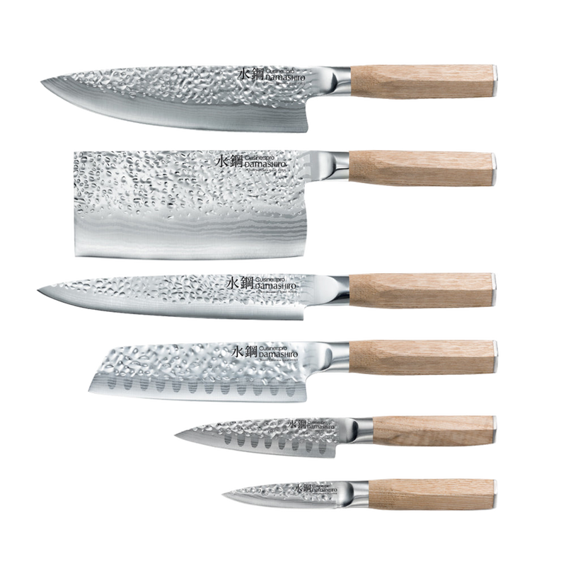 Bloc de couteaux 7 pièces Hikari Damashiro EMPEROR® en frêne - Cuisine::pro® - hover