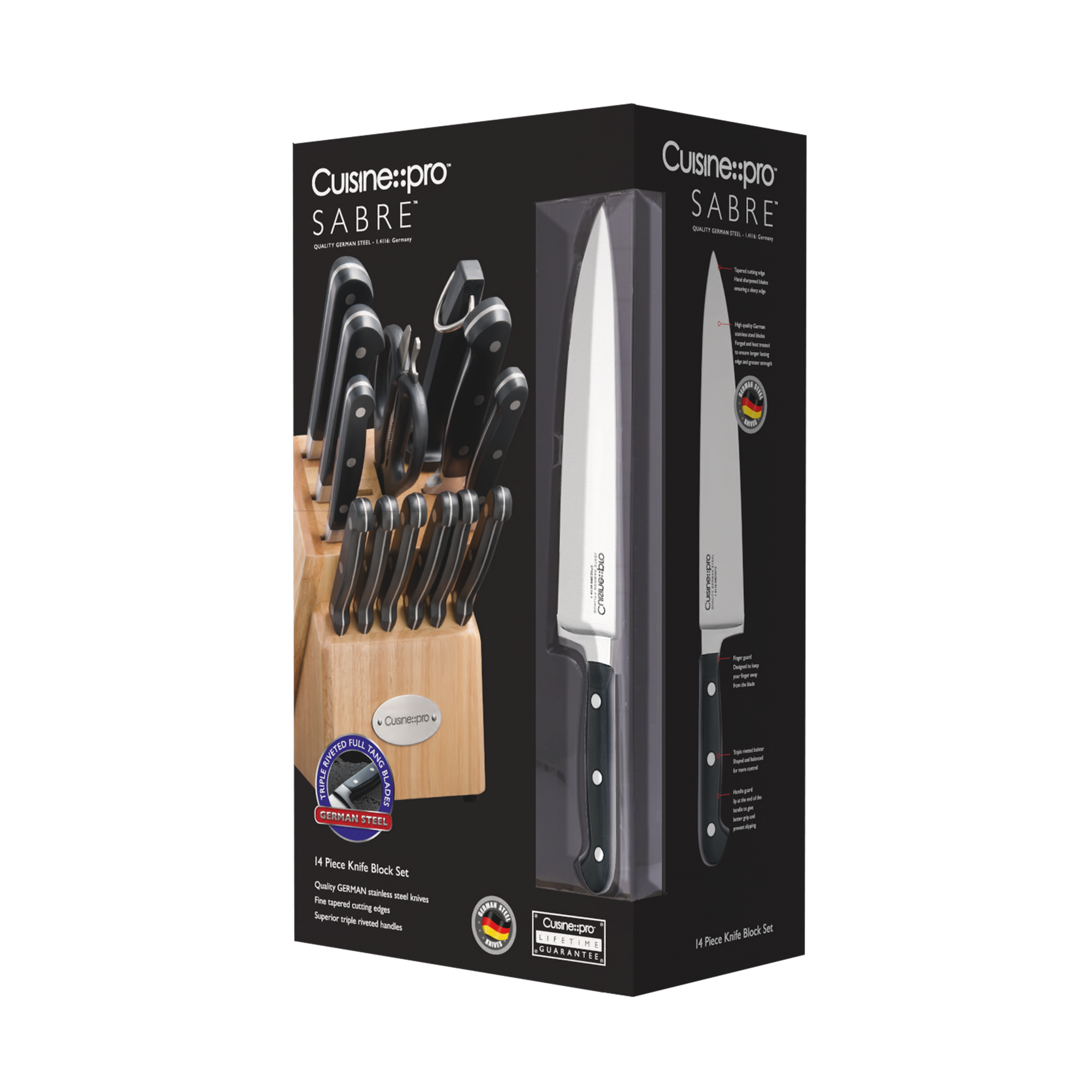 Cuisine::pro® SABRE Knife Block 14 Piece