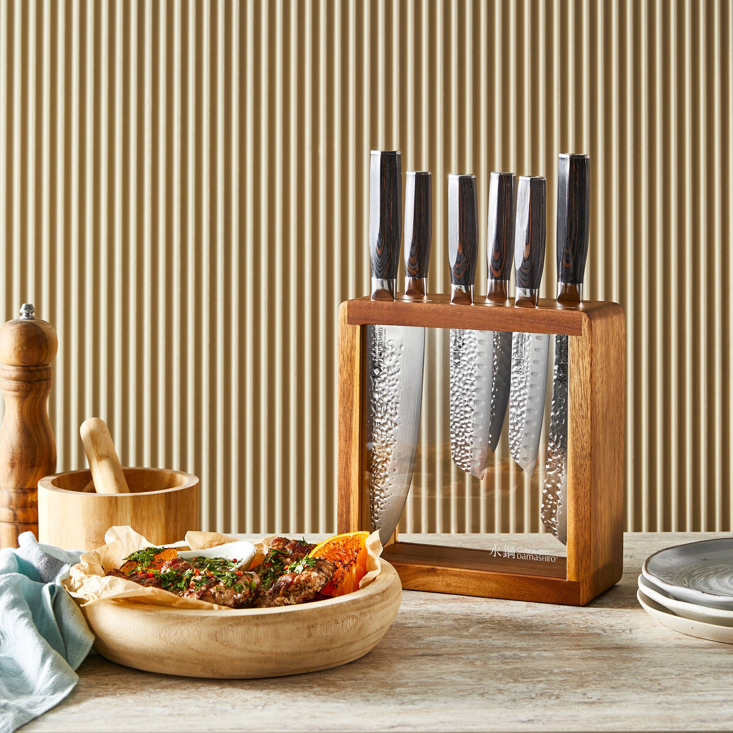 Cuisine::pro® Damashiro EMPEROR®  Mokuzai Knife Block 7 Piece