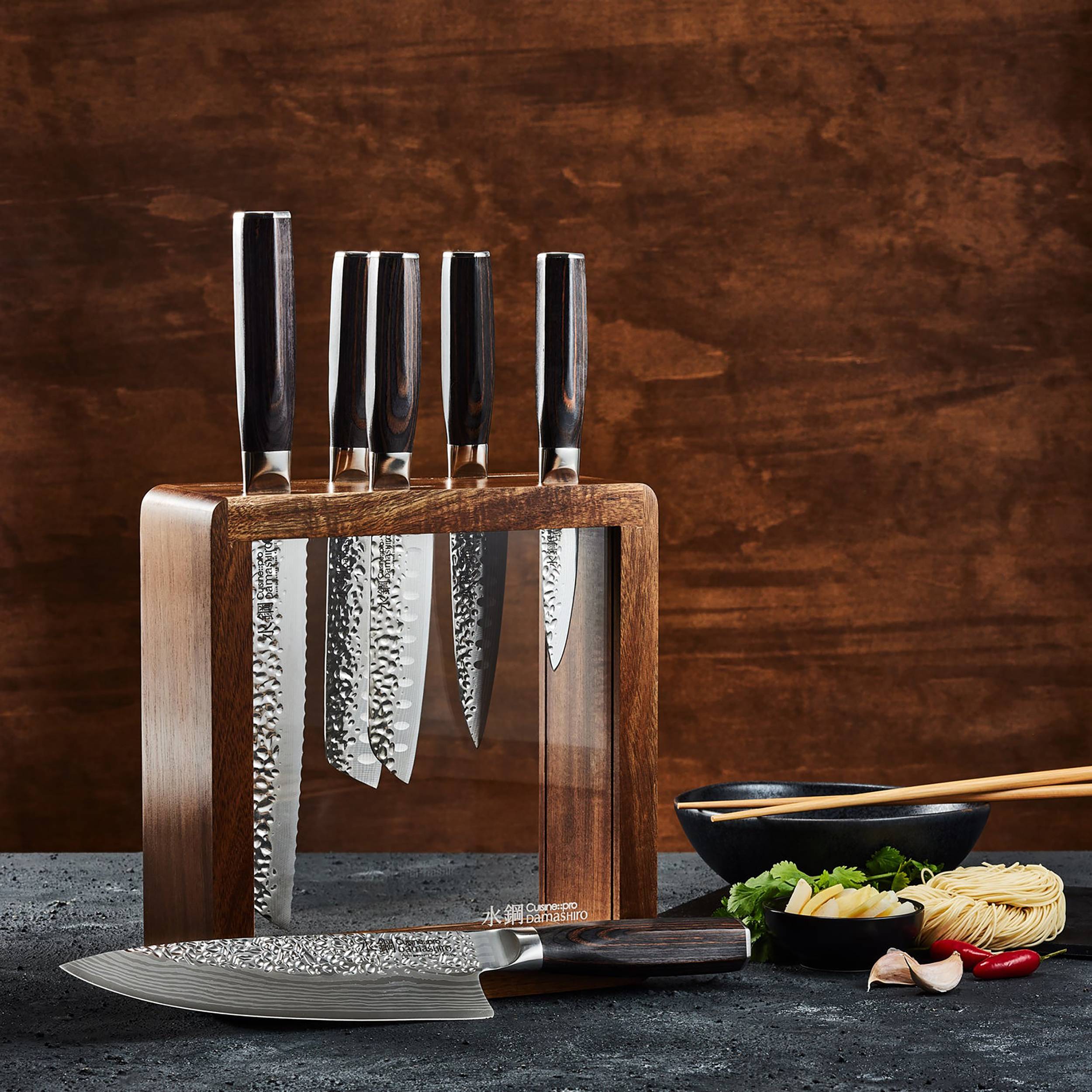 Cuisine::pro® Damashiro EMPEROR®  Mokuzai Knife Block 7 Piece