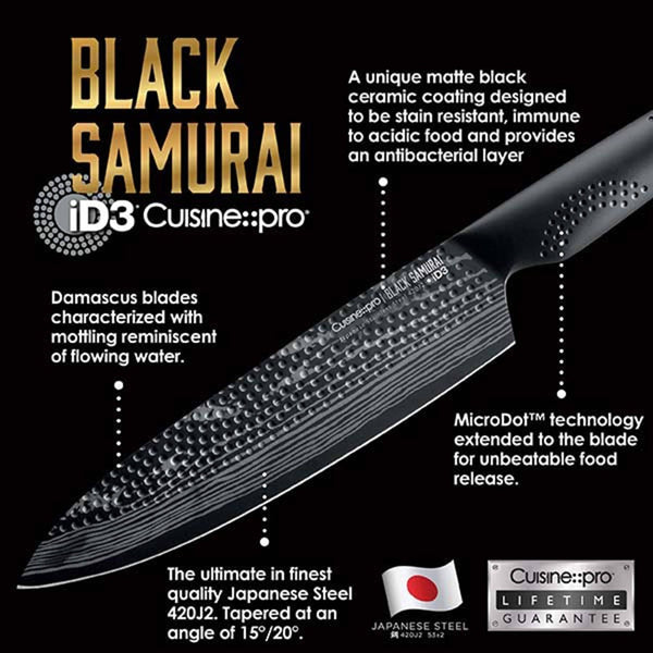 Cuisine::pro® iD3® BLACK SAMURAI Chef's Knife 8in