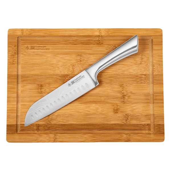 Couteau Santoku 16,5 cm avec planche à découper Damashiro® - Cuisine::pro®
