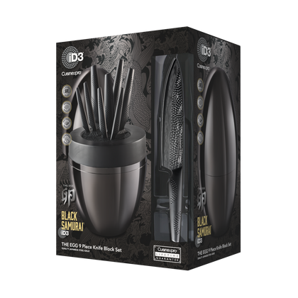 Cuisine::pro® iD3® BLACK SAMURAI THE EGG 9-Piece Knife Block