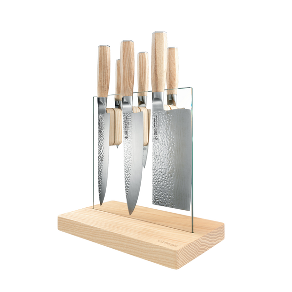 Cuisine::pro® Damashiro EMPEROR®  Hikari Knife Block 7 Piece Ash