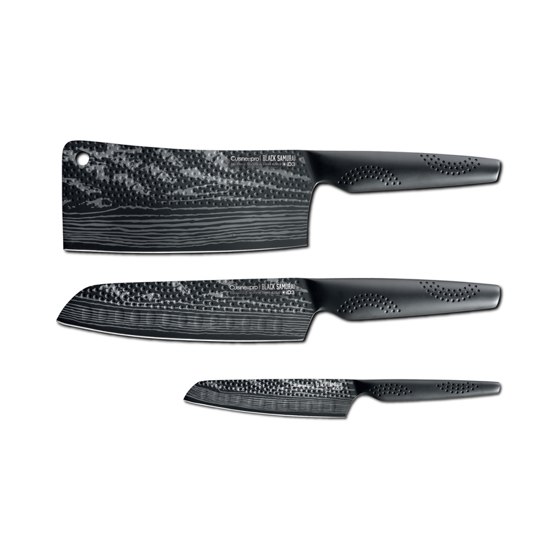 Cuisine::pro® iD3® BLACK SAMURAI  Ultimate Knife Set Of 3
