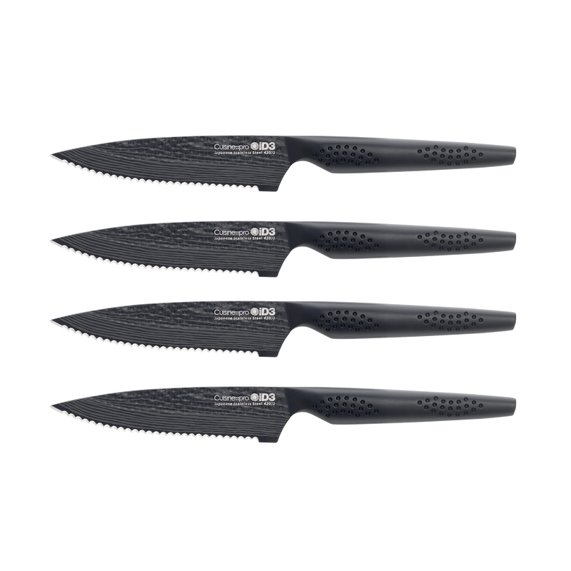 Ensemble de 4 couteaux à steak iD3® BLACK SAMURAI - Cuisine::pro®