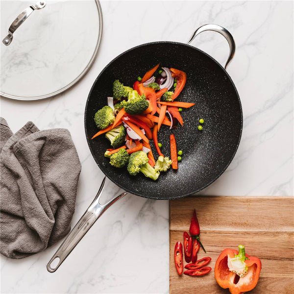 Wok avec couvercle 30 cm IRONROC™ - Cuisine::pro®