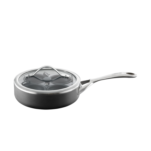 Cuisine::pro® iD3 Hard-anodized 4-Egg Poacher with Lid 1.5qt