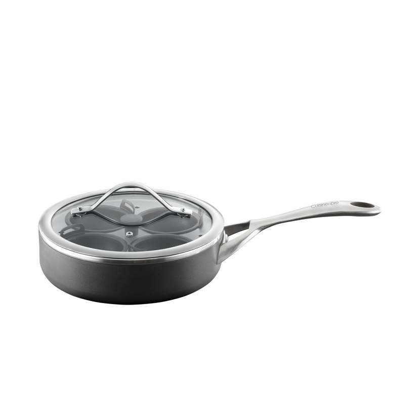 Cuisine::pro® iD3 Hard-anodized 4-Egg Poacher with Lid 1.5qt