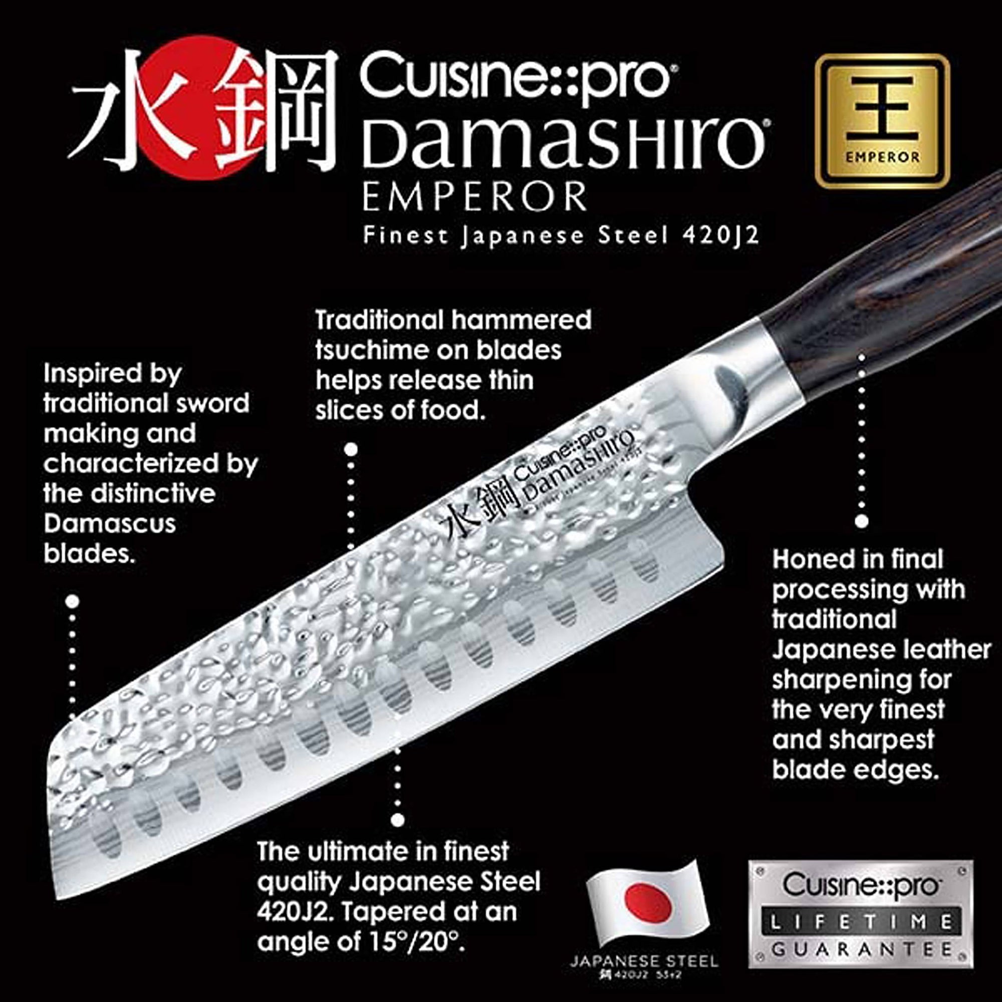 Bloc à couteaux Nanashi Damashiro EMPEROR® 6 pièces - Cuisine::pro®
