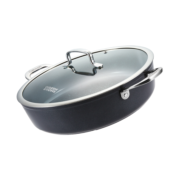 Cuisine::pro® GREEN STONE™ 6.1 Qt. Ultimate Pan with lid - hover