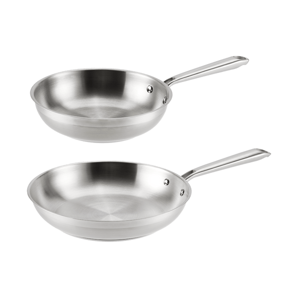 Cuisine::pro® Poêle à frire jumelée Gourmet en acier inoxydable 8" et 10"