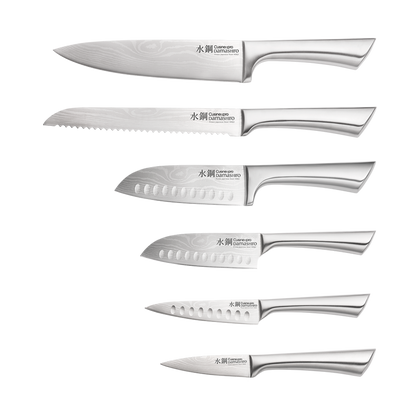 Cuisine::pro® Damashiro® Kinzoku 7-Piece Knife Block + 4 Bonus Steak Knives