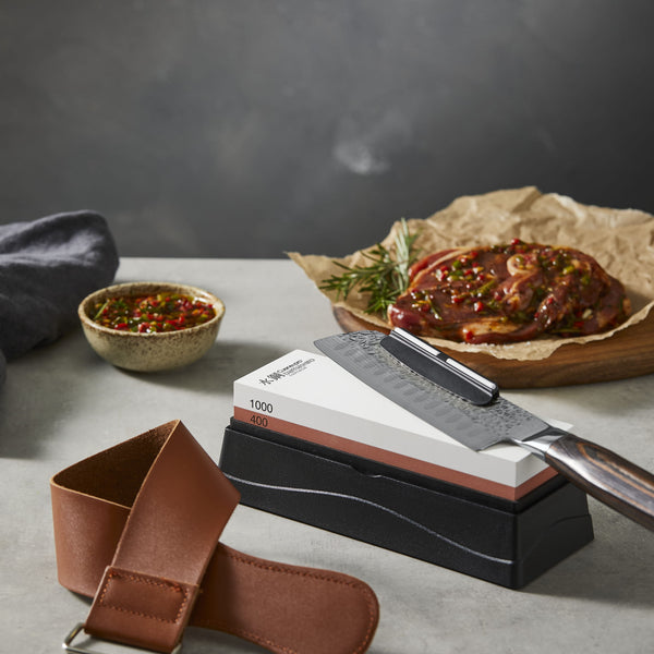 Cuisine::pro® Damashiro EMPEROR® Double-Sided Grit Whetstone Kit 400/1000